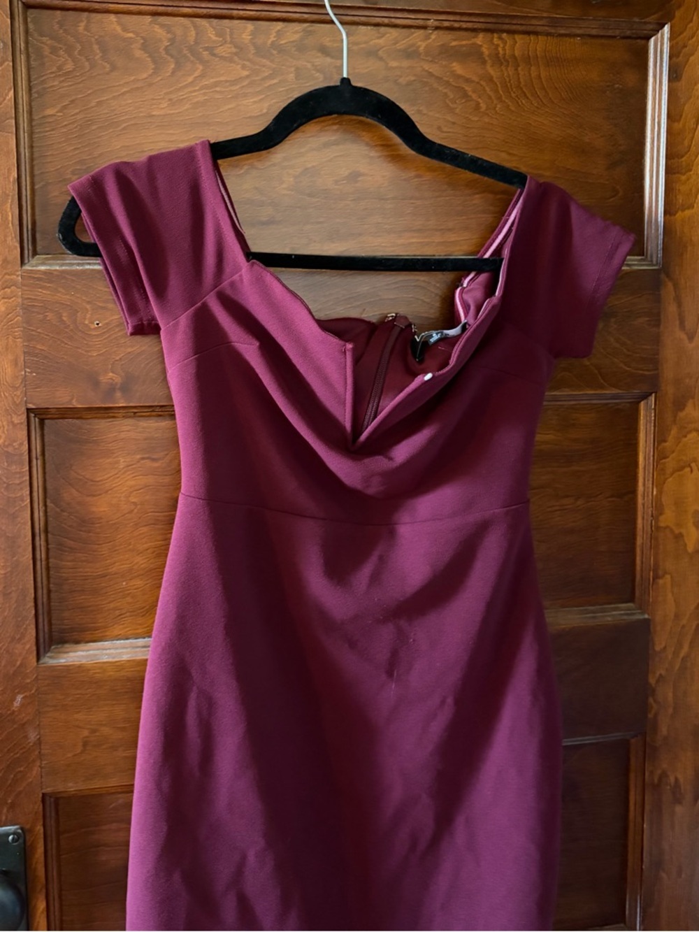 Lulus Burgundy Midi Bodycon Dress Size Small - Picture 2 of 5